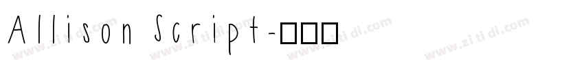 Allison Script字体转换